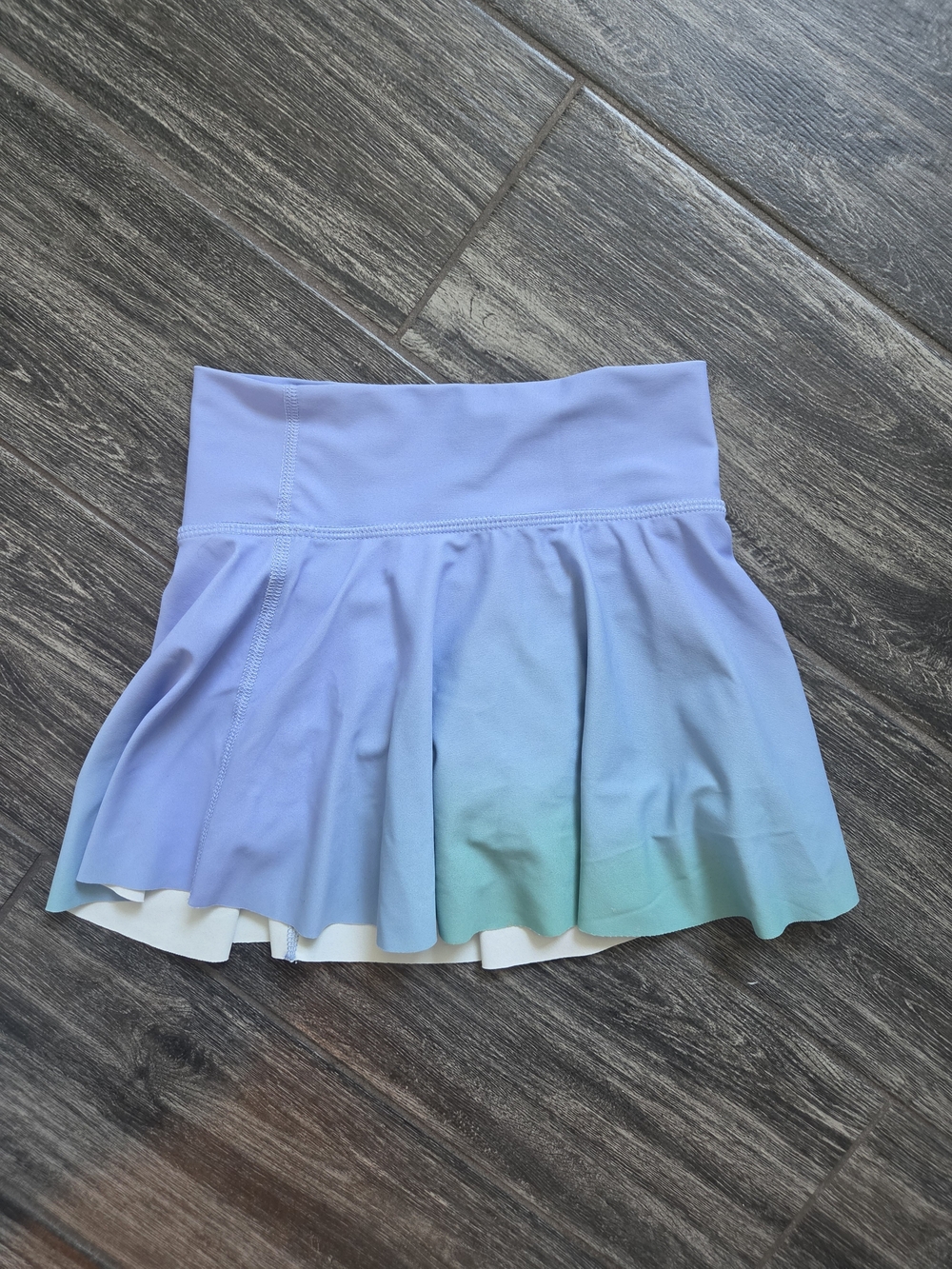 Women's Gradient Blue-Green Athletic Skirt